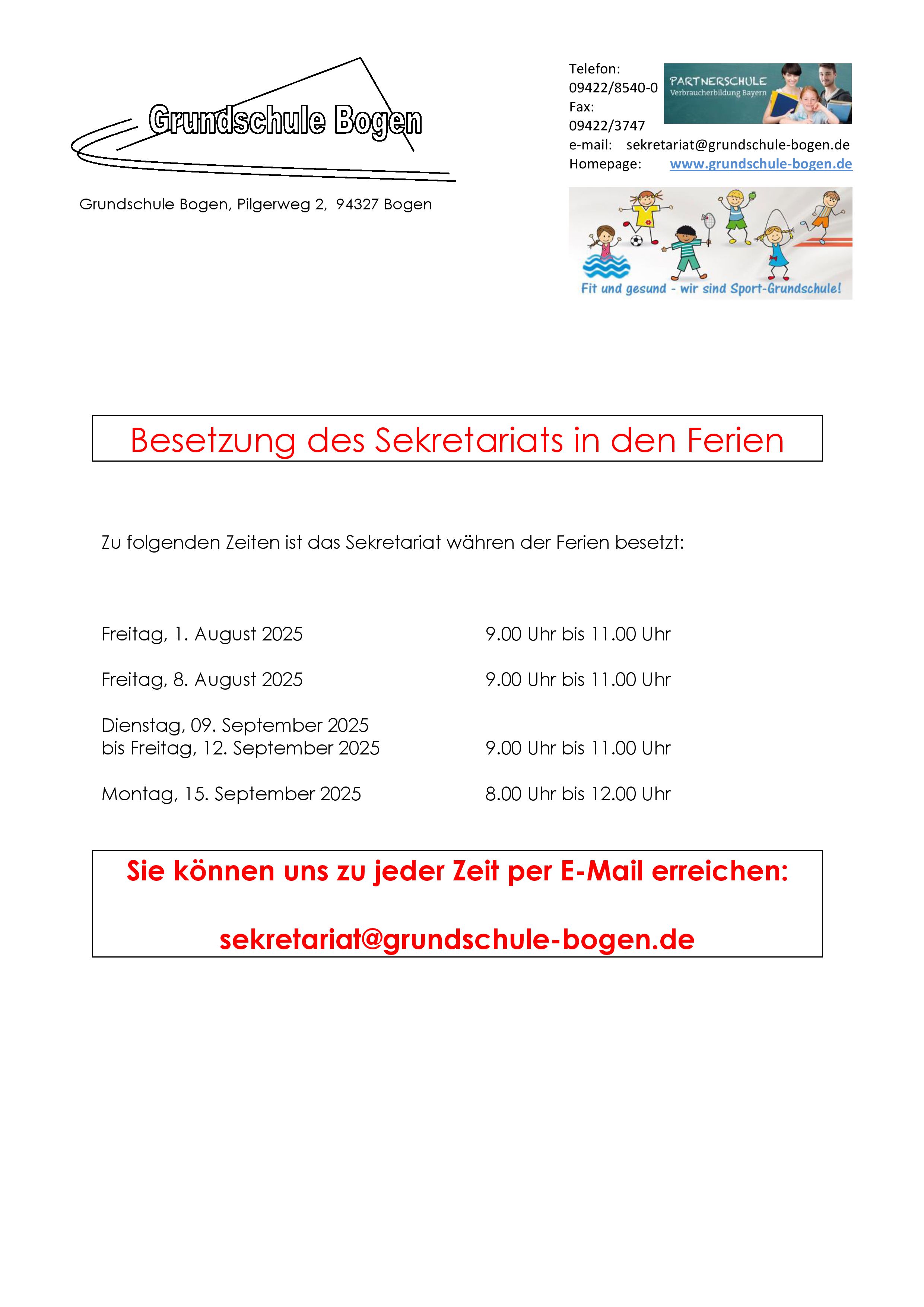 Ferienbesetzung